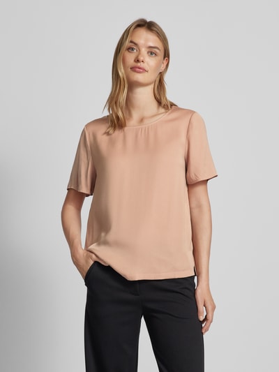 comma Blouseshirt met zijsplitten Taupe - 4