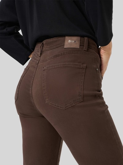 Brax Body Fit Gerade Hose aus Lyocell-Mix mit Modal-Baumwoll-Anteil Modell 'CAROLA' Dunkelbraun 3