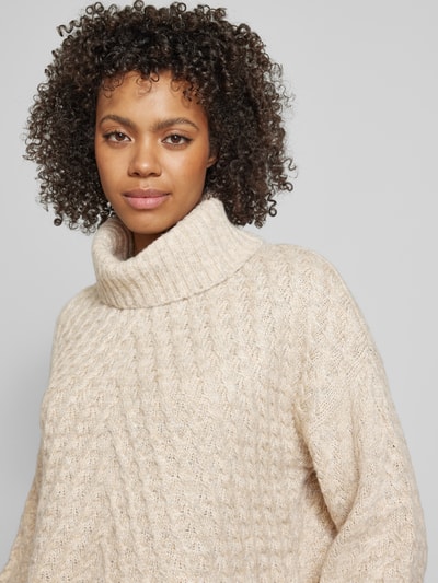 OPUS Strickpullover mit Rollkragen Modell 'Plinea' Beige 3