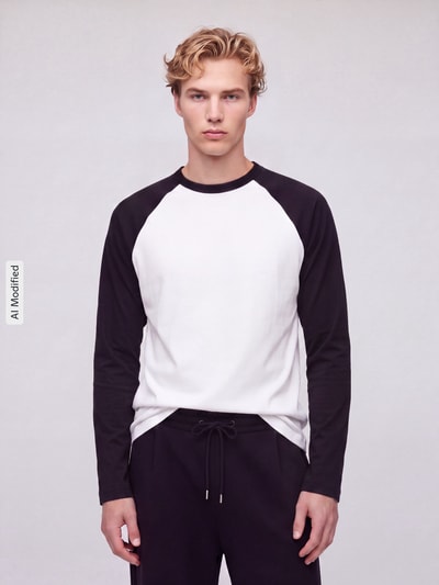 ONLY & SONS Relaxed Fit Longsleeve aus reiner Baumwolle Modell 'HEATON' Offwhite 4