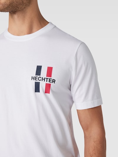 HECHTER PARIS T-shirt z nadrukiem z logo Biały 3