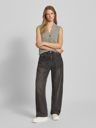 Marc O'Polo Denim Regular Fit Strickweste aus Schurwoll-Mix Hellgrau Melange 1