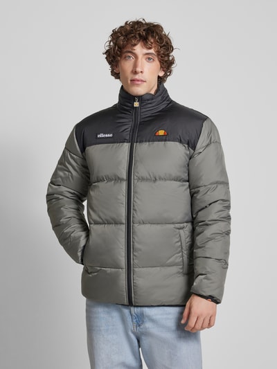 Ellesse Steppjacke mit Label-Stitchings Modell 'CALOROSO' Mittelgrau 4