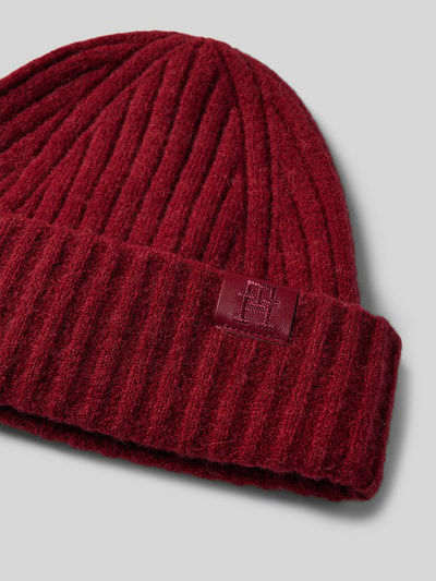 Tommy Hilfiger Beanie met labeldetail, model 'FLUFFY' Rood - 2