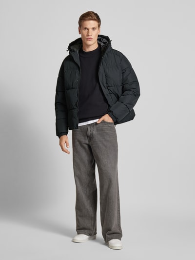 Jack & Jones Gewatteerd jack met capuchon, model 'BRADLEY' Zwart - 1