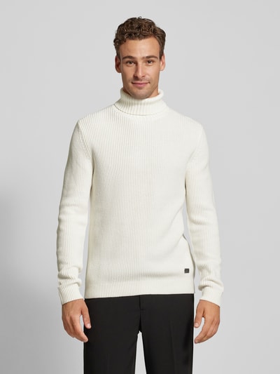 JOOP! Jeans Strickpullover mit Rollkragen Modell 'Orlino' Offwhite 4