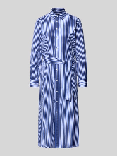 Polo Ralph Lauren Sukienka midi z wiązanym paskiem Granatowy 2