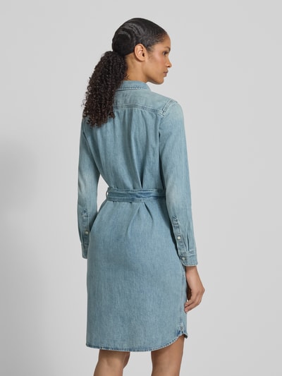 Lauren Ralph Lauren Knielanges Jeanskleid mit Bindegürtel Modell 'JAMEIKA' Jeansblau 5
