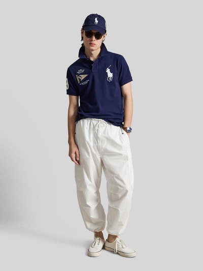 Polo Ralph Lauren Koszulka polo o kroju regular fit z czystej bawełny z haftami Granatowy 1