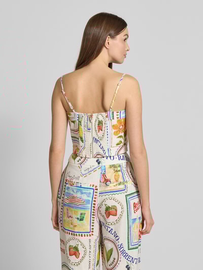 Forever New Leinentop mit Karree-Ausschnitt Modell 'Francine' Weiss 5