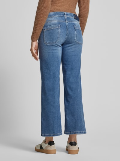 Cambio Wide Leg Jeans mit verkürztem Schnitt Modell 'TESS' Blau 5