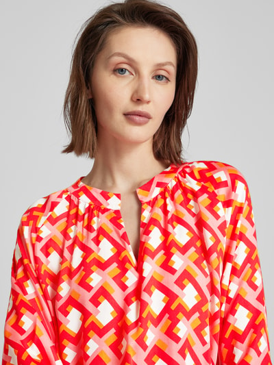 Smith and Soul Blouse van viscose met all-over motief Koraal - 3