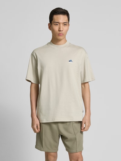 BOSS Orange Oversized T-shirt met motiefprint, model 'numbers' Zand - 4