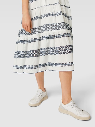 Emily Van den Bergh Midi-jurk met broderie anglaise Wit - 3