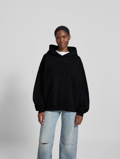 ROTATE Oversized Hoodie mit Logo-Stitching Black 4