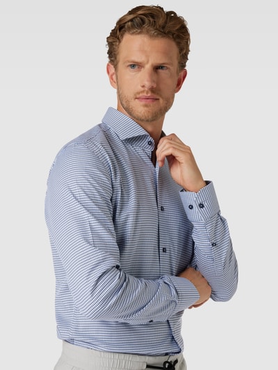 BOSS Slim Fit Business-Hemd mit Allover-Muster Bleu 3