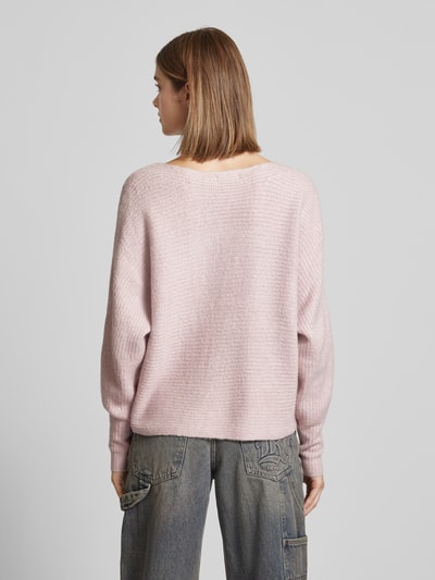 Only Pullover mit überschnittenen Schultern Modell 'DANIELLA' Rosa Melange 5