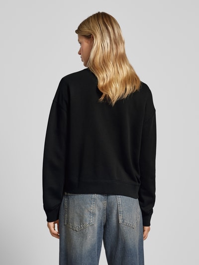 Marc O'Polo Denim Sweatshirt aus  Wolle mit Label-Print Black 5