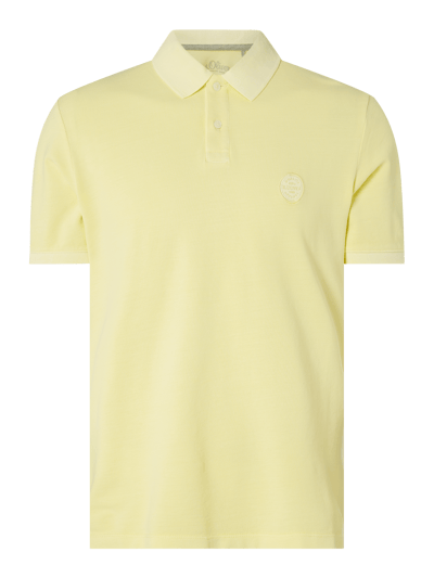 s.Oliver RED LABEL Regular fit poloshirt in washed-out-look  Lichtgeel - 1