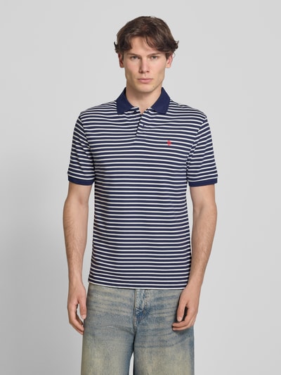 REVIEW koszulka polo o kroju slim fit z wyhaftowanym logo Granatowy 4