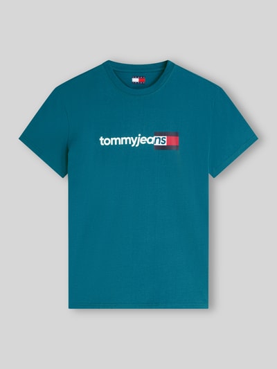 Tommy Jeans Regular Fit T-Shirt aus reiner Baumwolle Petrol 2