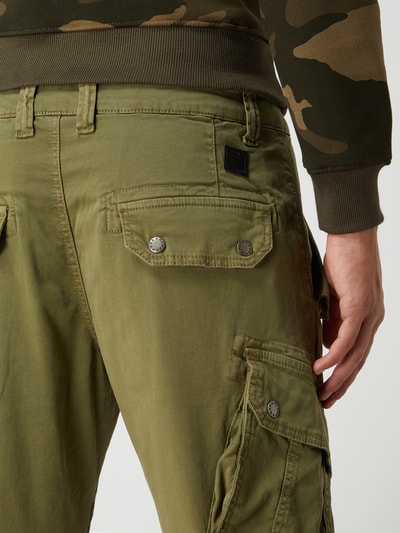 Alpha Industries Cargohose mit Label-Details Modell 'COMBAT' Oliv 3