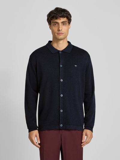 Fynch-Hatton Kurtka z dzianiny z listwą guzikową Granatowy 4