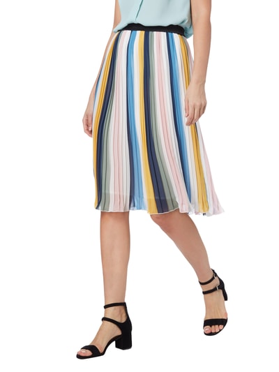 Jake*s Casual Midi-Rock aus Chiffon mit Plisseefalten Blau 3