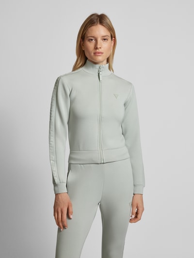 Guess Activewear Sweatjack met labelbadge, model 'NEW ALLIE SCUBA' Mintgroen - 4