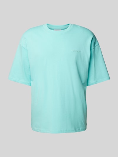 REVIEW Oversized T-Shirt mit überschnittenen Schultern Tuerkis 2