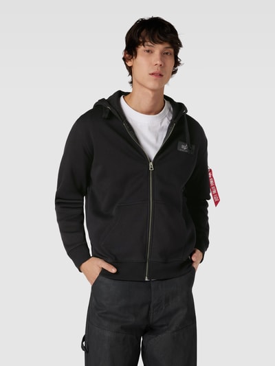 Alpha Industries Sweatjack met labelpatch Zwart - 4