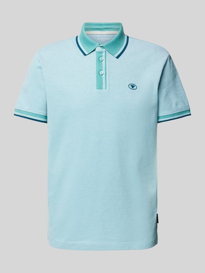 Tom Tailor Regular Fit Poloshirt mit Label-Print Lagune 2