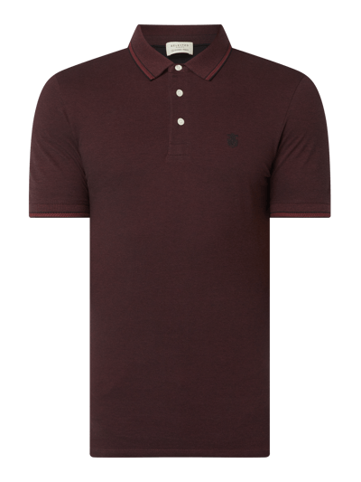 SELECTED HOMME Koszulka polo z bawełny ekologicznej model ‘Twist’ Bordowy 2