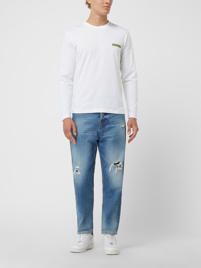 CK Calvin Klein Longsleeve mit Foto-Print Weiss 1