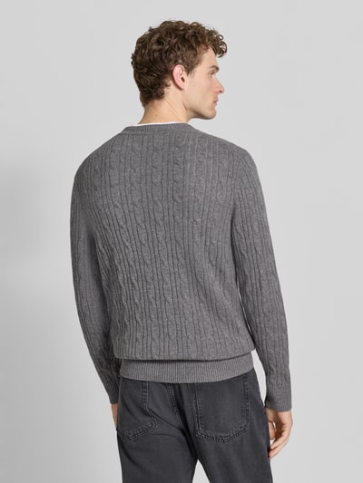 BOSS Regular Fit Strickpullover aus Schurwoll-Kaschmir-Mix Modell 'HETICO' Hellgrau 5