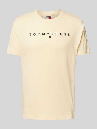 Tommy Jeans Regular fit T-shirt van puur katoen met labelstitching Offwhite - 2