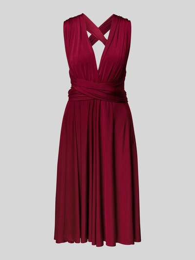 Rose Avenue Cocktailkleid mit V-Ausschnitt Bordeaux 2