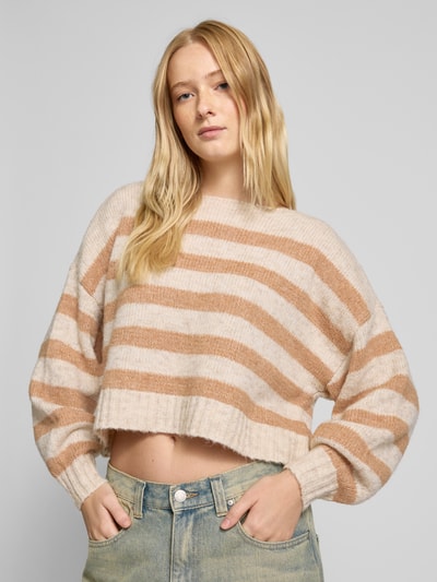 Only Strickpullover mit überschnittenen Schultern Modell 'AYA LIFE' Sand 3