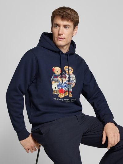 Polo Ralph Lauren Hoodie mit Label-Stitching Marine 3