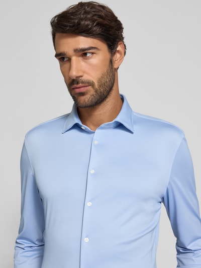 Jake*s Super slim zakelijk overhemd met kentkraag Bleu - 3