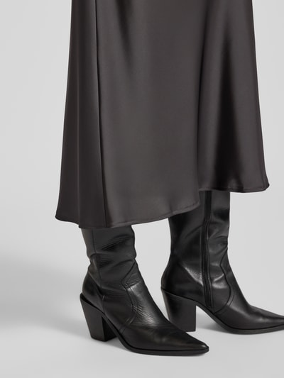 Betty Barclay Midirock aus Satin mit elastischem Bund Anthrazit 3