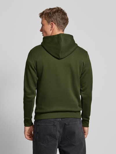 Jack & Jones Hoodie met labelprint, model 'FERRIS' Donkergroen - 5