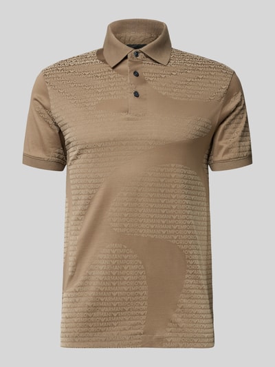 Emporio Armani Poloshirt mit kurzer Knopfleiste Taupe 2