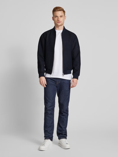 Jack & Jones Premium Bomberjacke mit Stehkragen Modell 'VENICE' Dunkelblau 1