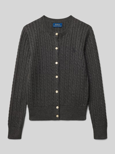 Polo Ralph Lauren Teens Gebreid jack met kabelpatroon en labelstitching Middengrijs - 1