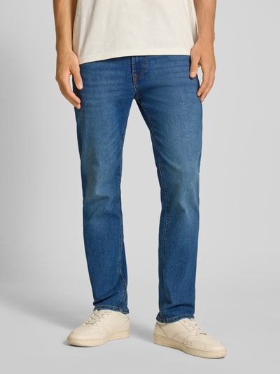 Jack & Jones Straight Fit Jeans im 5-Pocket-Design Modell 'Clark' Jeansblau 4