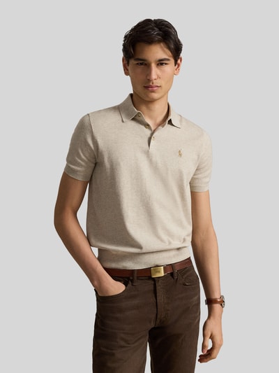 Polo Ralph Lauren Regular Fit Poloshirt aus reiner Baumwolle Beige 4