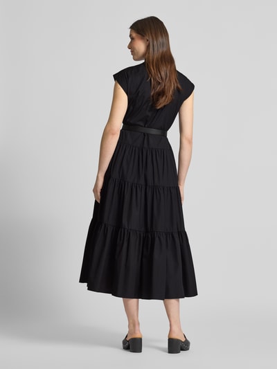 Max Mara Studio Długa sukienka ze stójką model ‘BAIRO’ Czarny 5