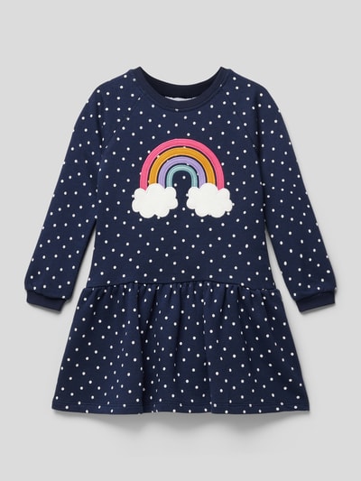 Happy Girls Knielanges Kleid mit Motiv-Stitching Marineblau 1