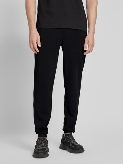 EA7 Emporio Armani Straight leg sweatpants met labelpatch, model 'GOLD LABEL' Zwart - 4